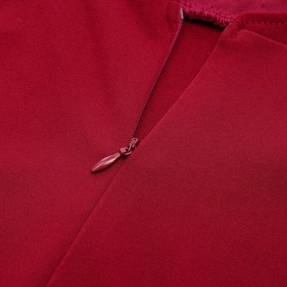 GRACE KARIN Women Red Sleeveless Lace V-Neck A Line Party Dress, NWT, Size S - Picture 5 of 9